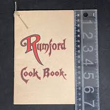 The Rumford Cook Book Fannie Merritt Farmer Baking Powder 47 ...