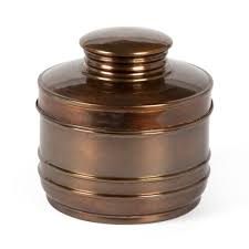 Vintage Brass Canister Cigar Humidor