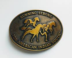 Vintage Running Strong for American Indian Youth Belt Buckle ...