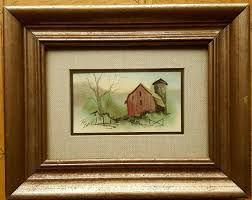 Vintage Rural Scene Original Watercolor Painting by Toni ...