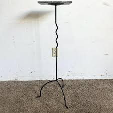 Memphis Modern Metal Green Marble Top Pedestal Table For ...