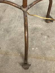 Spanish Gilt Iron Floor Lamp on a Tripod Base For Sale at 1stDibs | spanish floor lamp