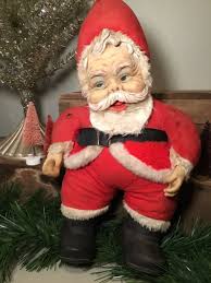 Vintage 1950's Rushton Santa Claus, 19" tall Plush Rubber ...