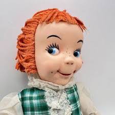 Toys | Vintage Rushton Type Rubber Face Rag Doll Plaid Dress ...
