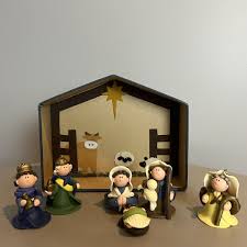 Nativity SetPolymer Clay Ornaments 6 Figures & Felted ...