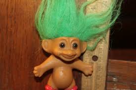 Vintage RUSS Troll Doll Green Hair Red Elf Shoes Christmas | eBay