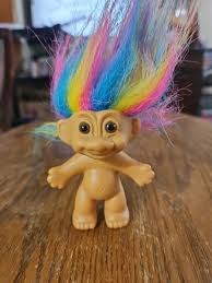 Vintage Bright Of America Rainbow Hair Troll Doll "3" . BRN eyes | eBay