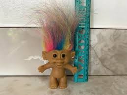 Vintage Bright Of America Troll With Rainbow Hair And Heart Shaped Jewel In Ear | eBay