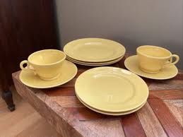 Franciscan Pottery El Patio Yellow Cups & Saucers & Plates ...