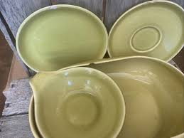 Vintage 1940s Russel Wright Steubenville Chartreuse ...