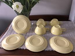 Mid-century Vintage MELMAC in Pastel Yellow Set of 4 Cups ...