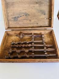 Vintage U.S. Navy Irwin Auger Bit Set in Wooden Box ...