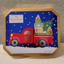 2022 Russell Stover Embossed Christmas Tin Pickup Truck W/ Christmas Tree Empty | eBay