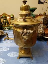 Antique USSR Russian Brass Samovar Hot Water Tea Coffee ...