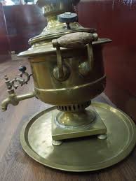 Q869 Antique Brass Russian Samovar Tsarist Coal Coffee Wood ...