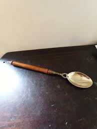 Vintage Decorative Wall Spoon. Brass Spoon With Wooden ...