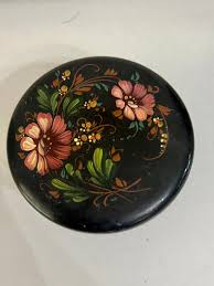 Vintage Handpainted Ladies Trinket or Jewelry Box for Vanity ...
