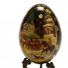 Russian Lacquered Sleigh and Egg on Stand (Lot 563 - 20th Annual Memorial Day AuctionMay 27, 2019, 9:00am)