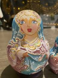 Vintage Russian Matryoshka Nesting Dolls-CEPRUEB NOCAG-Hand Painted-5 Pc.signed for Sale in Arlington, TX - OfferUp