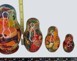 Zeldzame exquise Fine Art Russische nesting Dolls Matryoshka Artist ondertekend Russische nesting Dolls Vintage unieke matryoshkapoppen ondertekend OOAK Art - Etsy België