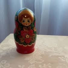Set of Five Vintage Hand Painted Russian Nesting Dolls Matryoshka - 3.5 Inches Tall - Etsy