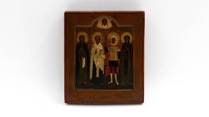 A Russian Icon Depicting The Mandylion Christi, Early 19thc, 38 X 45 Cm