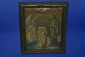 Rare Antique Antique metal Russian hand painted religious icon plaque Jesus god | eBay