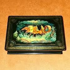 Fedoskino | Storage & Organization | Jewelry Box Russian Lacquer Hand Painted | Poshmark