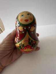 Vintage Russian Matryoshka Hand Painted Signed Chime Bell ...