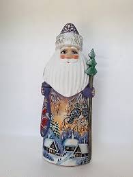 Wooden Santa. "Christmas Village" " Signed by the Artist | eBay