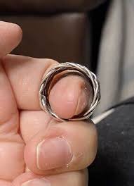 Vintage Stacking BandNine West 925 Sterling Silver Basketweave Ring 1/2” Wide. ￼ | eBay