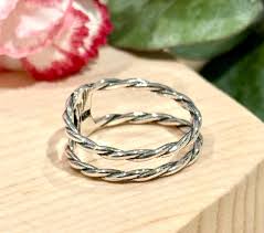 Sterling Silver 925 Double Twisted Rope Ring, Rope, Unique, Fashion Ring, Everyday Ring, Gift for Her, Promise Ring, Love Ring, Best Friends - Etsy