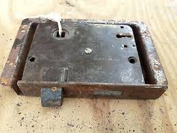 Vintage old Antique Iron meta Door Lock rare old English TLC ...