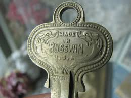 Antique Brass Key, Flat Brass Key, Antique Russwin Key ...