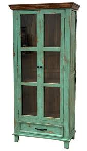 Tall Hutch with Glass | Rustic Cabinet | Made in Mexico ...