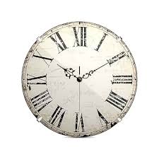 Mebus Vintage Wall Clock with Roman Numerals, No Ticking ...