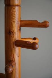 Decorative Coat Stand in Solid Pine, Danish Mid Century Modern, 1970s For Sale at 1stDibs