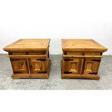 Pair Of Cerused Pine Nightstands