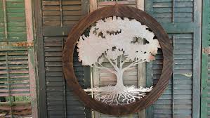 Buy Tree of Life, Wall Decor, Wood and Metal, Spiritual, Rustic ...