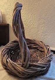 Unique Vintage Handmade Grape Vine Basket With Twisted ...