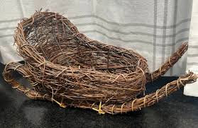 Vintage Handmade Wicker Sleigh/santa Sleigh.made Possibly ...