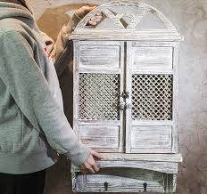 Wall Mirror, Antique Rectangular Mirror with Hook, Vintage ...