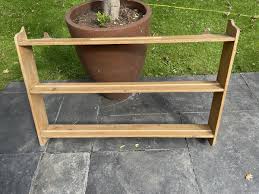 Antique pine wall mounted plate rack shelves | eBay UK