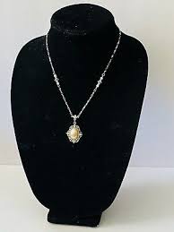 Vintage 80s 90s LOREE Faux Pearl Cabochon Rhinestones ...