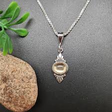 Socute925 Dainty Citrine Necklace Pendant With Silver Chain ...