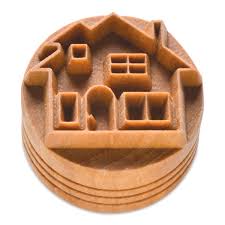 MKM Pottery Tools Round Stamp - SCL-094, House, Large ...