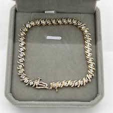 14K Gold Diamond Tennis Bracelet: 5ct Brilliant Cut ...