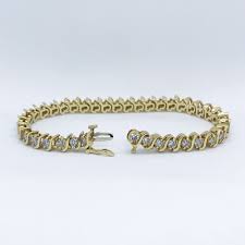5.00 Ct Tw F/SI-1 Round Cut Diamond S Link Tennis Bracelet ...
