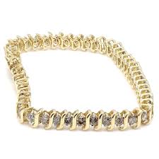 14K Yellow Gold Diamond Tennis Bracelet| 5.00 CT TDW| 14.4 ...