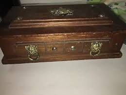 Vintage Mens S.Sper Bijon Brass colored/Wooden Jewelry Box | eBay